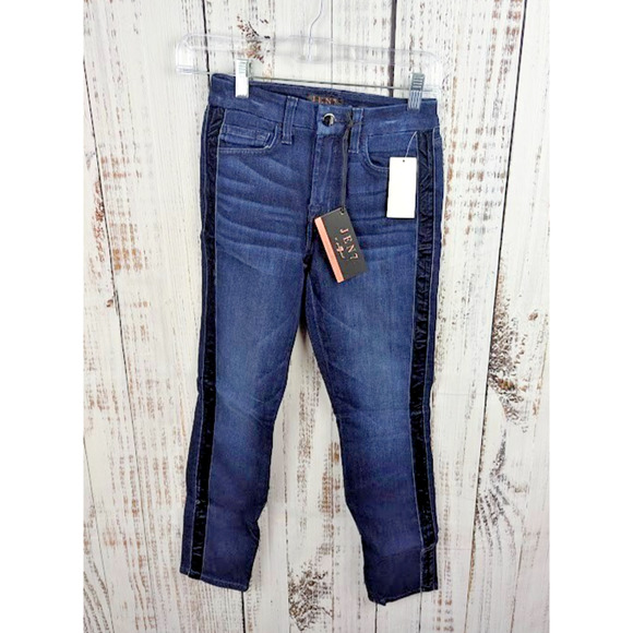 Jen 7 For All Mankind Womens‎ Mid Rise Ankle Skinny Jeans Dark Wash Size 2 - Picture 1 of 4